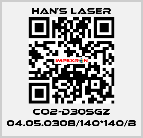 CO2-D30SGZ 04.05.0308/140*140/B Han's Laser