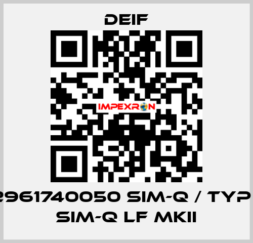 2961740050 SIM-Q / Typ : SIM-Q LF MKII Deif
