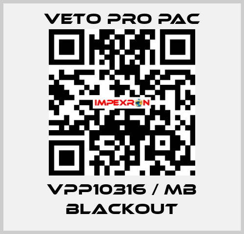 VPP10316 / MB BLACKOUT Veto Pro Pac