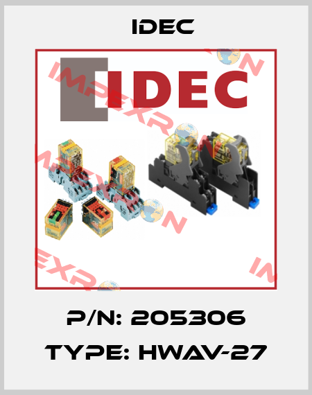P/N: 205306 Type: HWAV-27 Idec