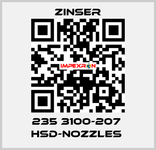 235 3100-207  HSD-nozzles  Zinser