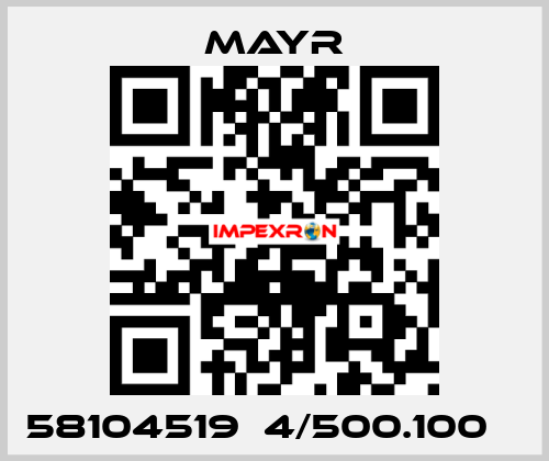 58104519  4/500.100    Mayr