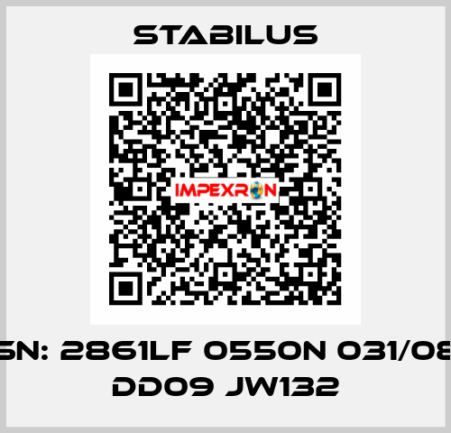 SN: 2861LF 0550N 031/08 DD09 JW132 Stabilus