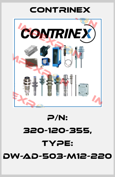 p/n: 320-120-355, Type: DW-AD-503-M12-220 Contrinex