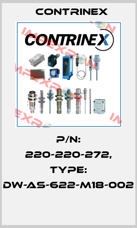 P/N: 220-220-272, Type: DW-AS-622-M18-002  Contrinex
