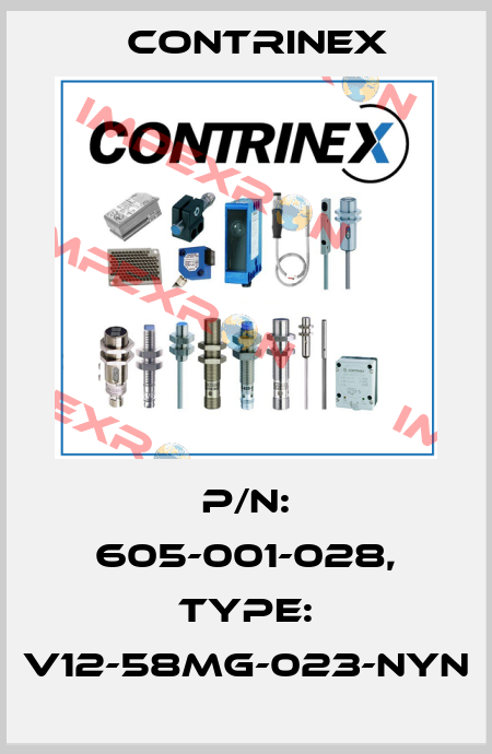 p/n: 605-001-028, Type: V12-58MG-023-NYN Contrinex