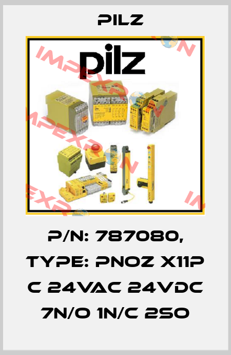 p/n: 787080, Type: PNOZ X11P C 24VAC 24VDC 7n/o 1n/c 2so Pilz