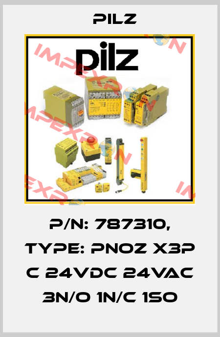 p/n: 787310, Type: PNOZ X3P C 24VDC 24VAC 3n/o 1n/c 1so Pilz