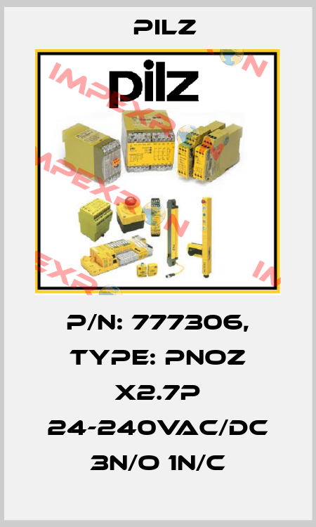 p/n: 777306, Type: PNOZ X2.7P 24-240VAC/DC 3n/o 1n/c Pilz