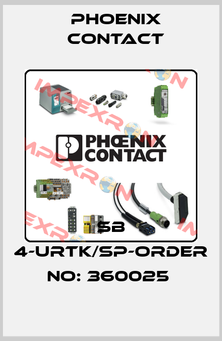 SB 4-URTK/SP-ORDER NO: 360025  Phoenix Contact