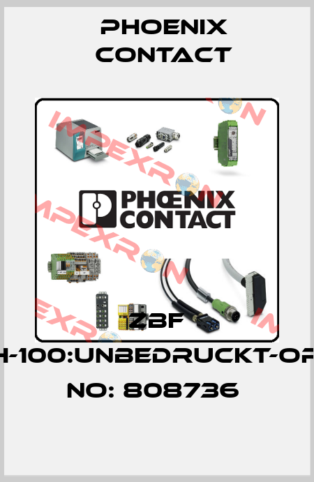 ZBF 6/WH-100:UNBEDRUCKT-ORDER NO: 808736  Phoenix Contact