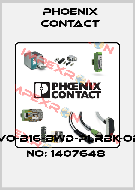 HC-EVO-B16-BWD-PLRBK-ORDER NO: 1407648  Phoenix Contact