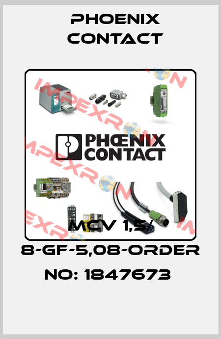 MCV 1,5/ 8-GF-5,08-ORDER NO: 1847673  Phoenix Contact