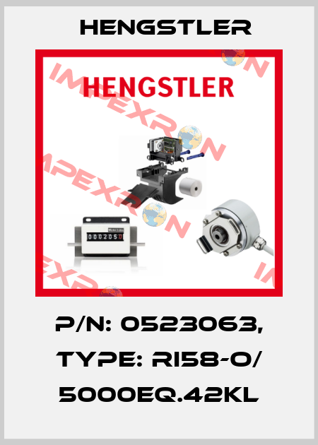 p/n: 0523063, Type: RI58-O/ 5000EQ.42KL Hengstler