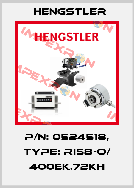 p/n: 0524518, Type: RI58-O/ 400EK.72KH Hengstler