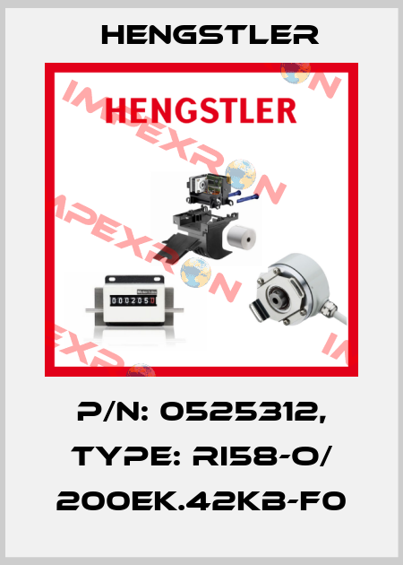 p/n: 0525312, Type: RI58-O/ 200EK.42KB-F0 Hengstler