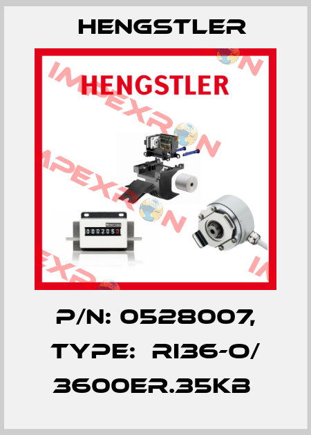 P/N: 0528007, Type:  RI36-O/ 3600ER.35KB  Hengstler