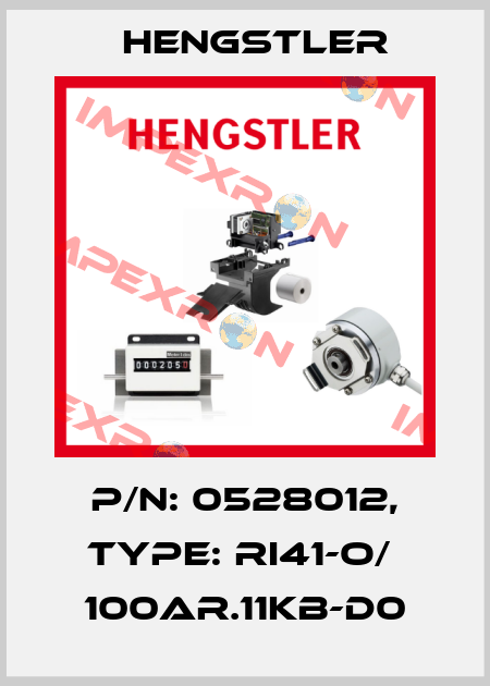 p/n: 0528012, Type: RI41-O/  100AR.11KB-D0 Hengstler