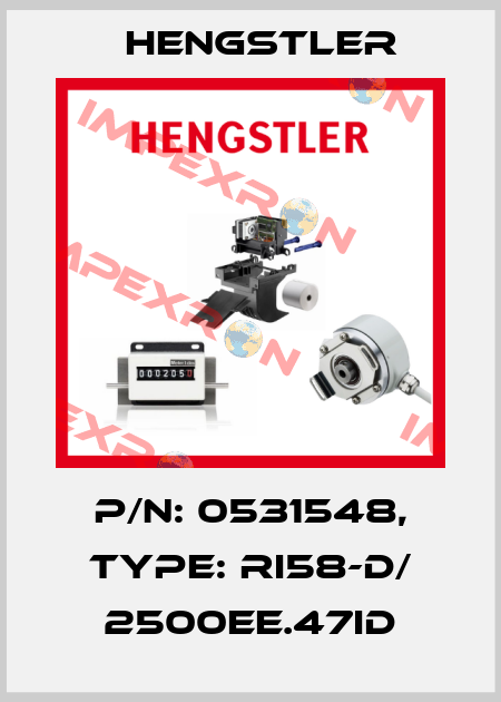 p/n: 0531548, Type: RI58-D/ 2500EE.47ID Hengstler