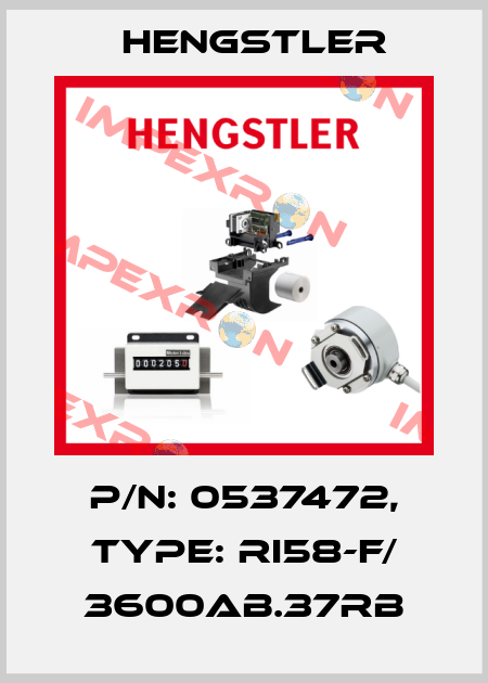 p/n: 0537472, Type: RI58-F/ 3600AB.37RB Hengstler
