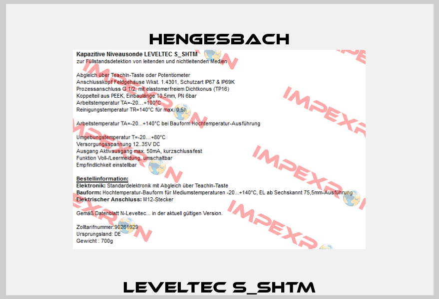  LEVELTEC S_SHTM  Hengesbach