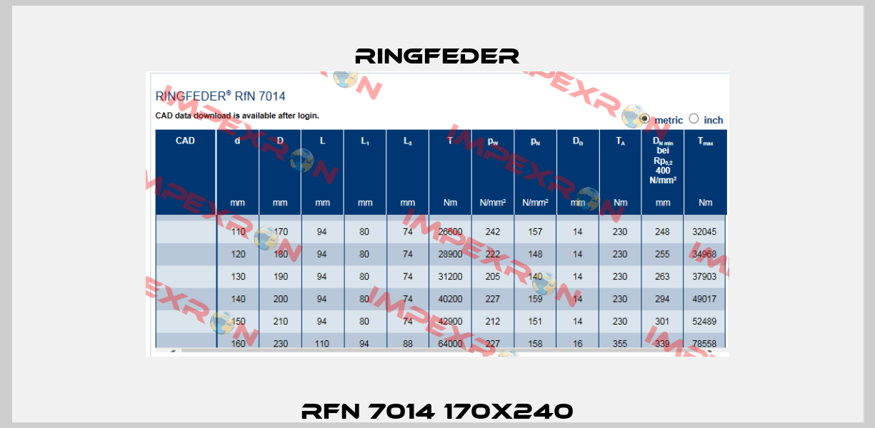 RFN 7014 170X240 Ringfeder