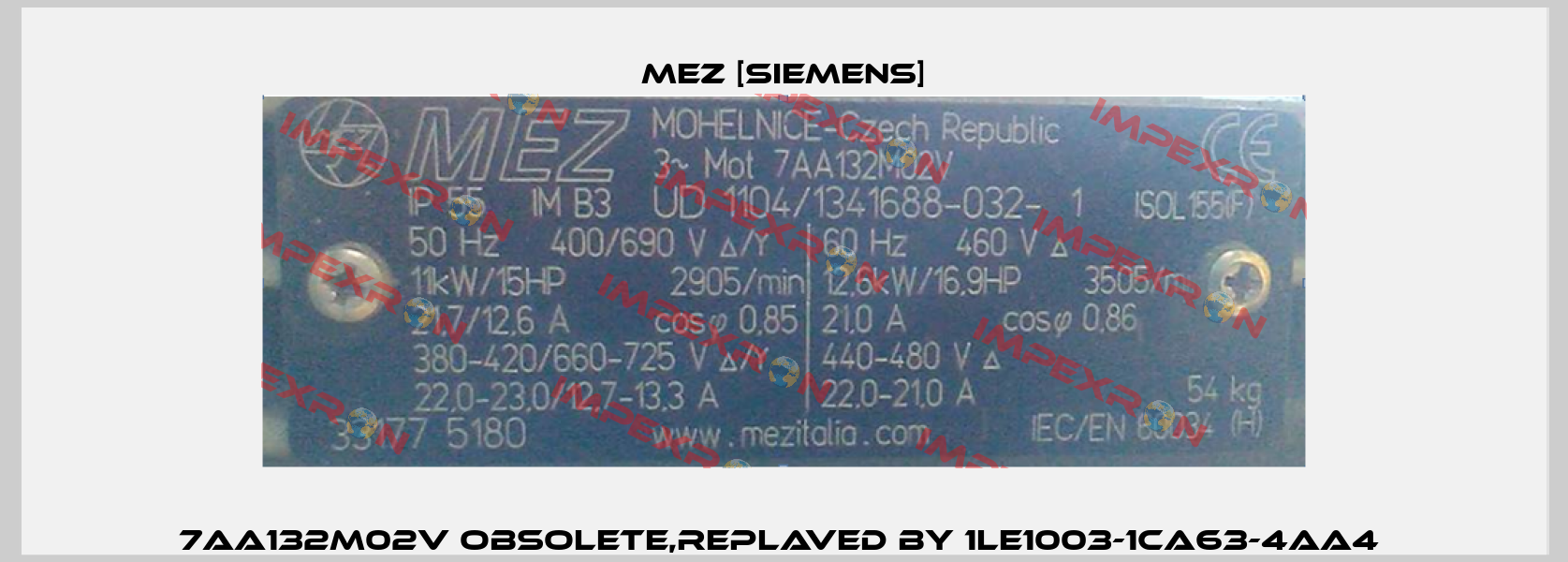 7AA132M02V obsolete,replaved by 1LE1003-1CA63-4AA4  MEZ [Siemens]