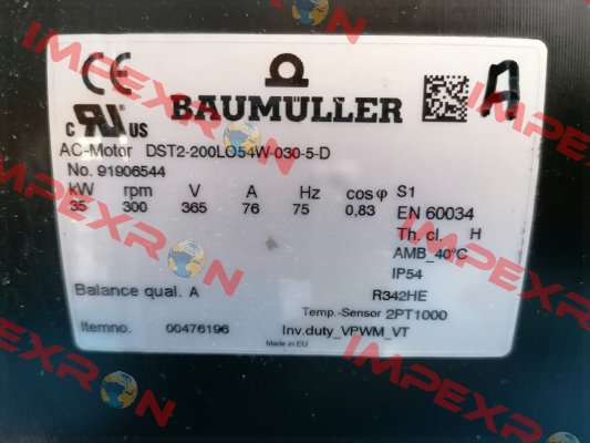 DST2-200LO54W-030-5-D-DH-6-MTR-O-000 Nr. 00476196 Baumüller