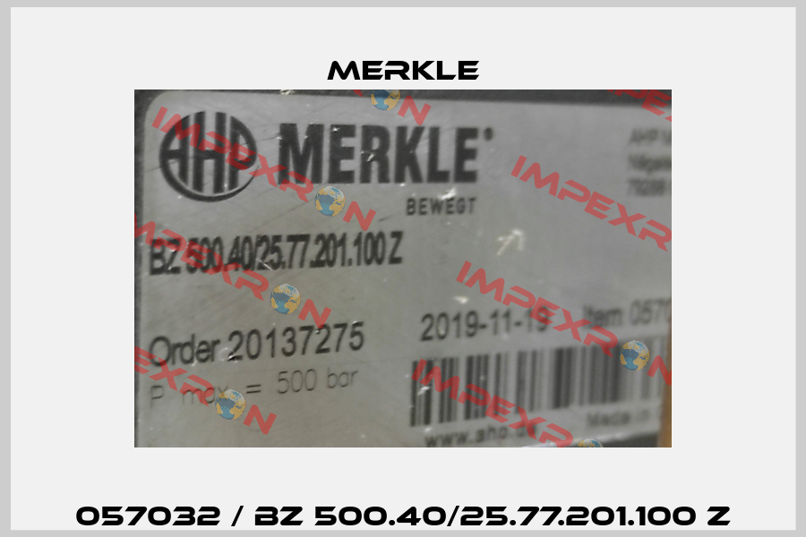 057032 / BZ 500.40/25.77.201.100 Z Merkle