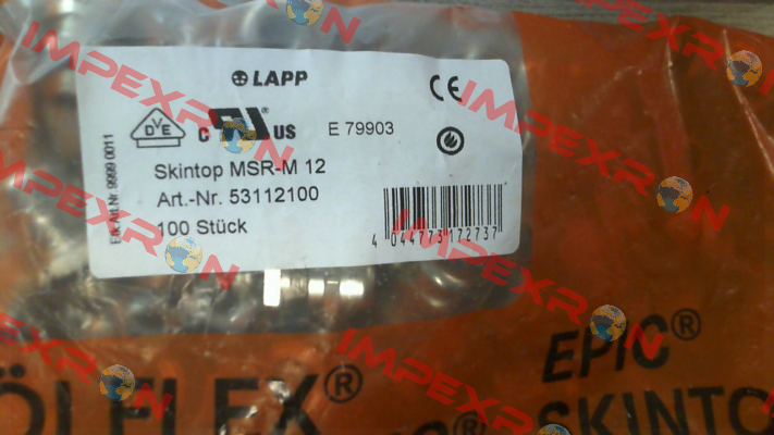 P/N: 53112100, Type: MSR-M Lapp Kabel