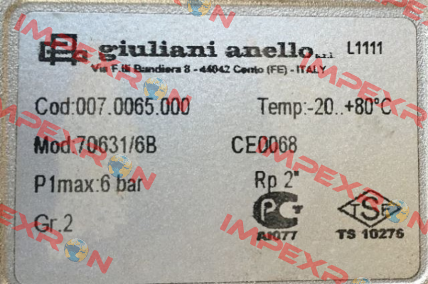 70631/6B 2"  Giuliani Anello