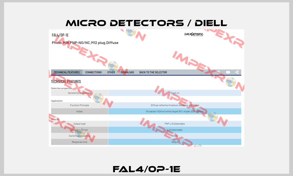 FAL4/0P-1E Micro Detectors / Diell