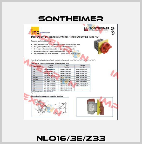 NLO16/3E/Z33 Sontheimer